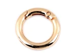 Karabińczyk okrągły / różowe złoto / średnica 18 mm / 1 szt / 750722