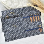 Zestaw bambusowych drutów wymiennych Seeknit Koshitsu Short Set / 6 par drutów / długość 5 cm / 2" / rozmiar 2.5-5 mm / etui materiał / 58873