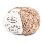 Włóczka Stenli Merino Tweed 51002 / ciepły brąz