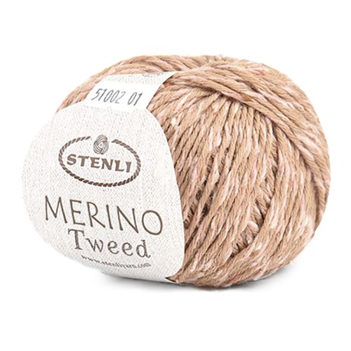 Włóczka Stenli Merino Tweed / 51002 ciepły brąz