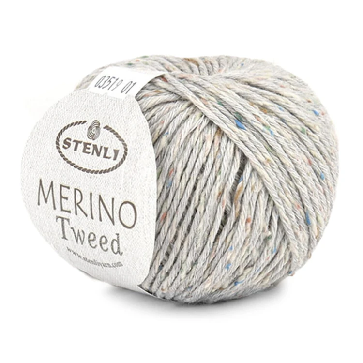 Włóczka Stenli Merino Tweed / 03519 szary