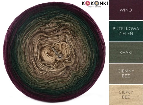 KOKONEK Classic A903 Wino/butelkowa zieleń/khaki/ciemny beż/ciepły beż