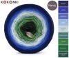 KOKONEK_Merino 9K 07 - Granat/szafir/niebieski/błękit/lodowy błękit/ciemna mięta/zieleń/malachit/butelkowa zieleń, 3 nitki, 1400 m, 300 g - GOTOWY