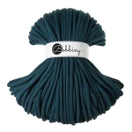 Sznurek pleciony bawełniany Bobbiny Jumbo / Petrol / Peacock Blue / 9mm / 100m