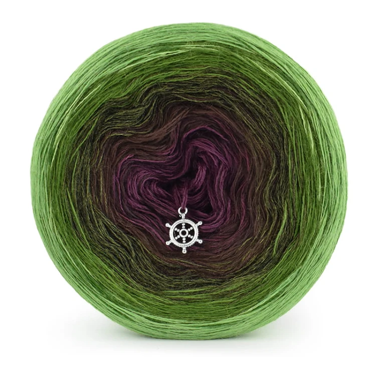 KOKONEK Merino 718 Mystery garden - Jasna zieleń/paproć/khaki melanż/ciemny brąz/burak