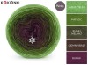 KOKONEK Merino 718 Mystery garden - Jasna zieleń/paproć/khaki melanż/ciemny brąz/burak