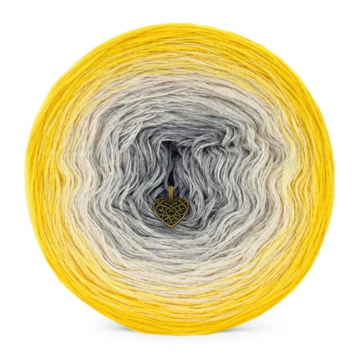 KOKONEK Merino 655 - Intensywny żółty/żółty/jasny beż/jasny szary melanż/szary