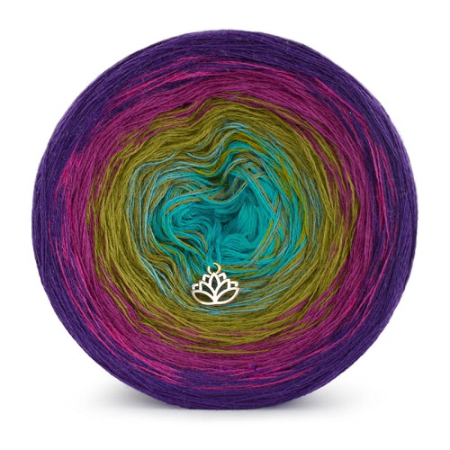 KOKONEK Merino 337 For The Beloved Teacher - Fiolet/jeżyna/oliwka/szmaragd