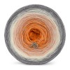 KOKONEK Merino 411 - Szary melanż/krem/łososiowy/pomarańcz