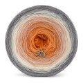 KOKONEK Merino 411 - Szary melanż/krem/łososiowy/pomarańcz