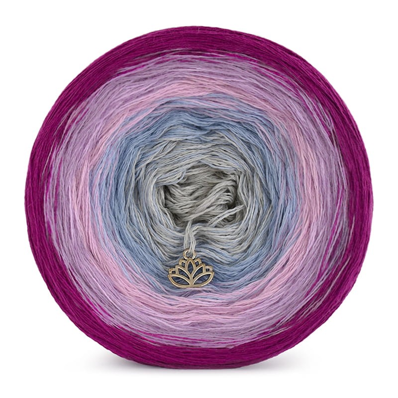 KOKONEK Merino 423 - Jeżyna/ametyst/jasny róż/jasne indygo/jasny szary