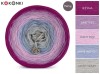 KOKONEK Merino 423 - Jeżyna/ametyst/jasny róż/jasne indygo/jasny szary