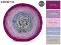 KOKONEK Merino 423 - Jeżyna/ametyst/jasny róż/jasne indygo/jasny szary