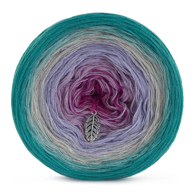 KOKONEK Merino 427 - Szmaragd/patyna/jasny szary/lawenda/ametyst/jeżyna