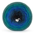 KOKONEK Merino 430 Ether Mint Blue - Ciemna mięta/szmaragd/chaber/petrol II/ciemny szary melanż