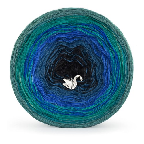 KOKONEK Merino 430 Ether Mint Blue - Ciemna mięta/szmaragd/chaber/petrol II/ciemny szary melanż