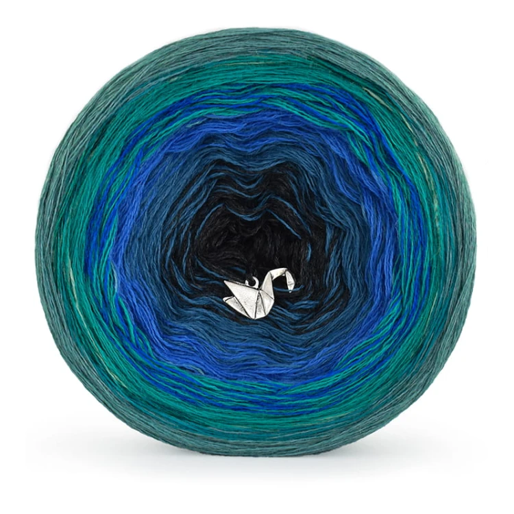 KOKONEK Merino 430 Ether Mint Blue - Ciemna mięta/szmaragd/chaber/petrol II/ciemny szary melanż