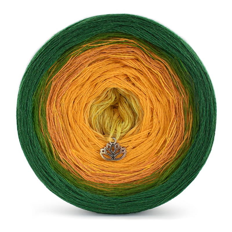 KOKONEK Merino 439 - Malachit/paproć/miodowy/kurkuma/złoty