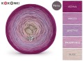 KOKONEK Merino 444 - Jeżyna/wrzos/ametyst/brudny róż/nude