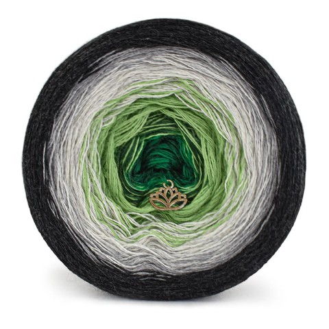 KOKONEK Merino 452 - Ciemny szary melanż/szary melanż/jasny szary melanż/jasna zieleń/malachit