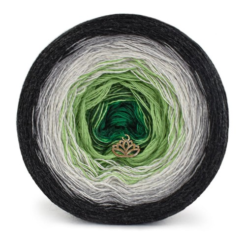 KOKONEK Merino 452 - Ciemny szary melanż/szary melanż/jasny szary melanż/jasna zieleń/malachit