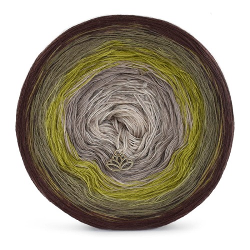 KOKONEK Merino 473 - Ciemny brąz/khaki/oliwka/cappuccino/safari