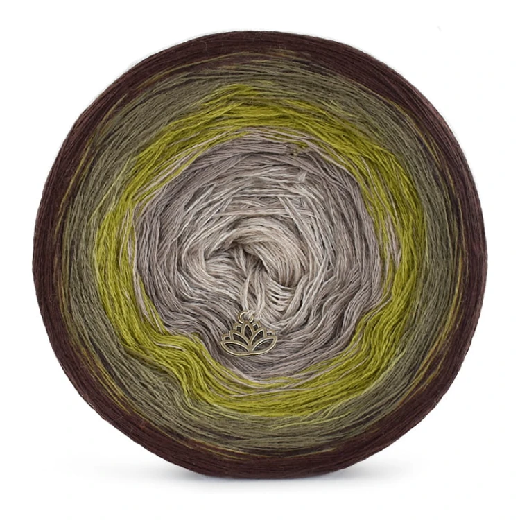 KOKONEK Merino 473 - Ciemny brąz/khaki/oliwka/cappuccino/safari
