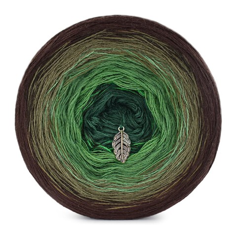 KOKONEK Merino 493 - Ciemny brąz/khaki/zieleń/ciemna zieleń
