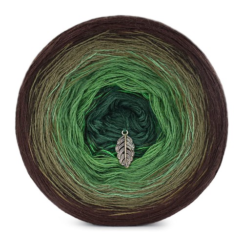 KOKONEK Merino 493 - Ciemny brąz/khaki/zieleń/ciemna zieleń