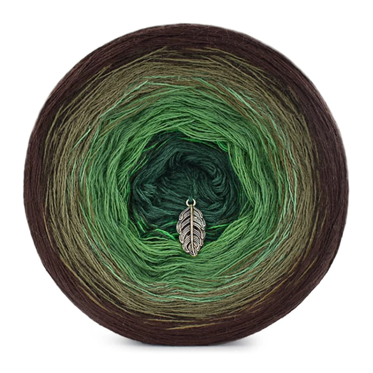 KOKONEK Merino 493 - Ciemny brąz/khaki/zieleń/ciemna zieleń