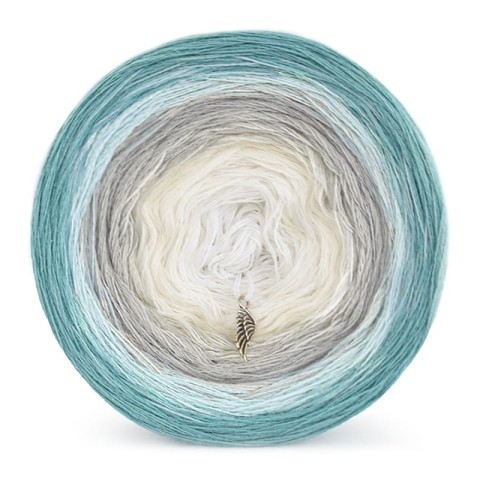 KOKONEK Merino 504 Angel Wings - Patyna/lodowy błękit/jasny szary/krem/biel