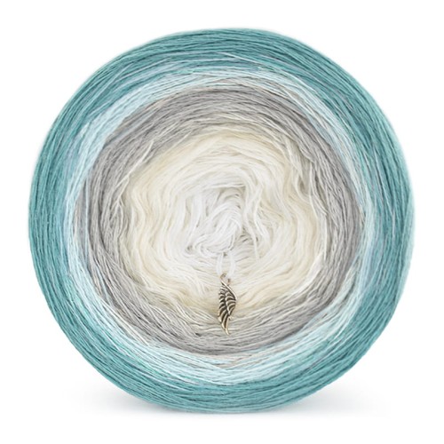 KOKONEK Merino 504 Angel Wings - Patyna/lodowy błękit/jasny szary/krem/biel