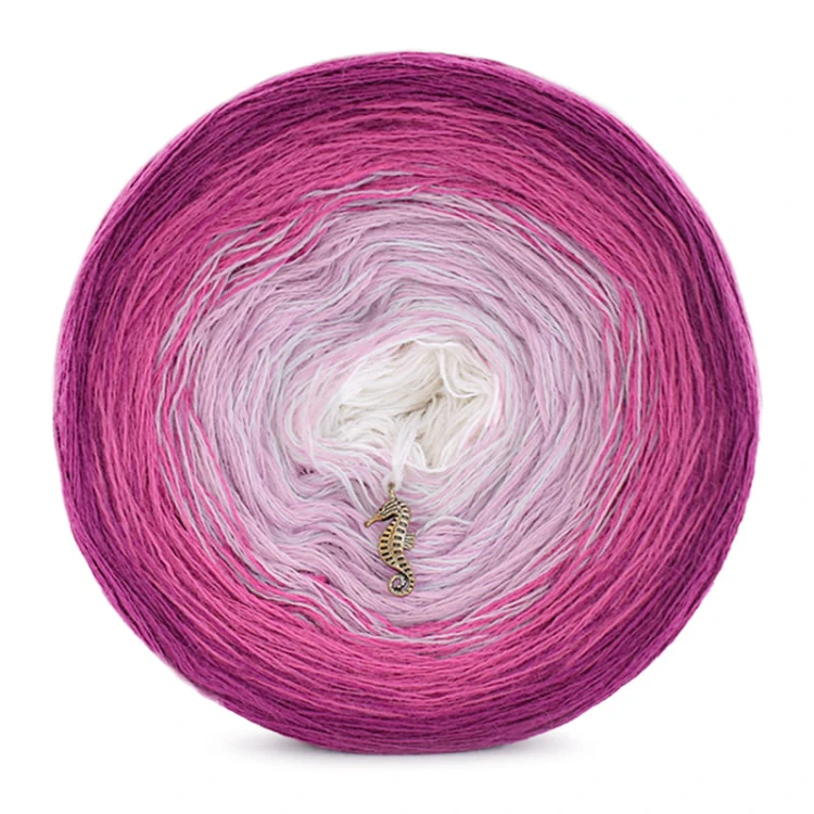KOKONEK Merino 505 - Jeżyna/piwonia/jasny róż/biel
