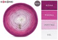 KOKONEK Merino 505 - Jeżyna/piwonia/jasny róż/biel
