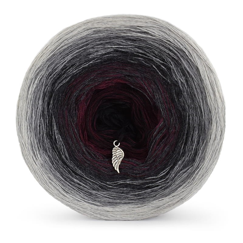 KOKONEK Merino 512 - Jasny szary melanż/szary melanż/średni szary melanż/ciemny szary melanż/wino/czerń