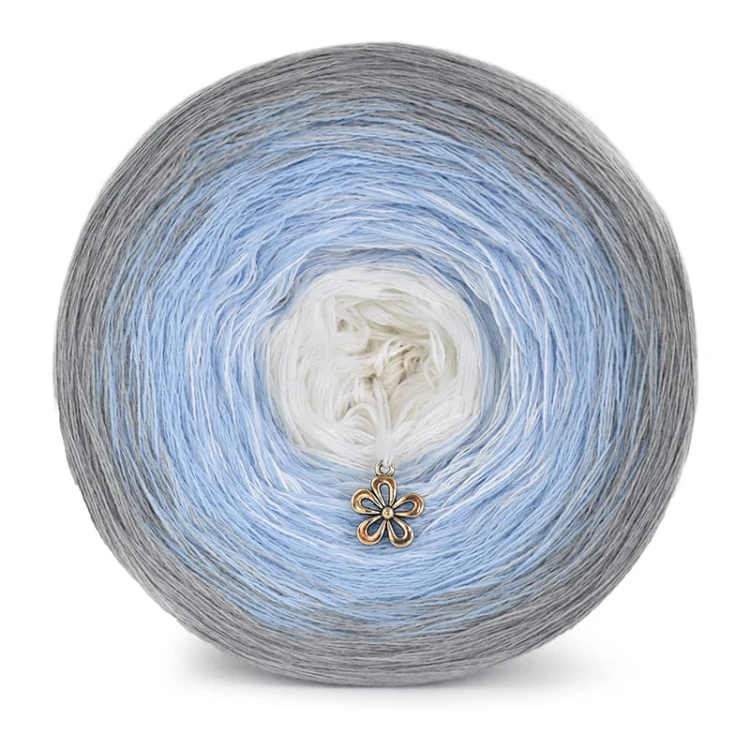 KOKONEK Merino 526 - Szary/błękit/biel