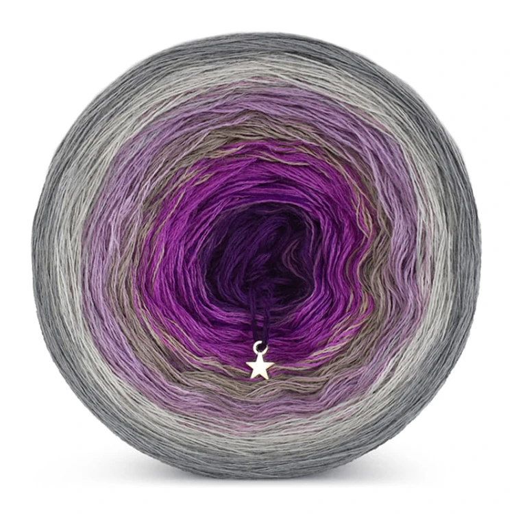 KOKONEK Merino 530 by Margaret - Szary/jasny szary/ametyst/cappuccino/cyklamen/śliwka