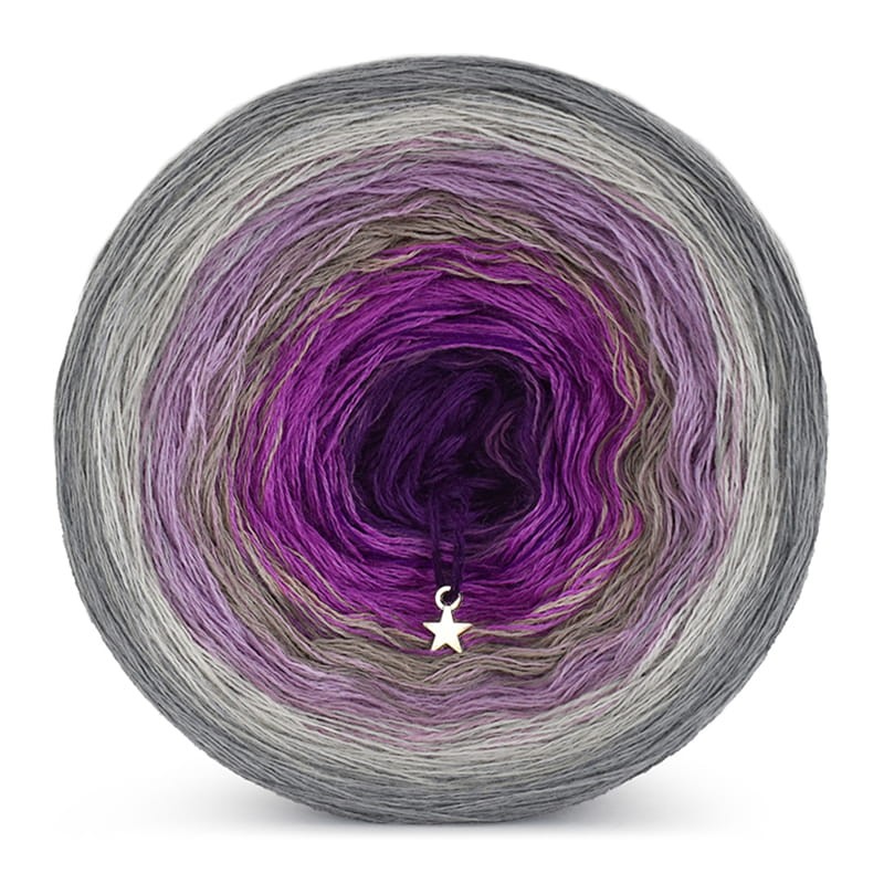 KOKONEK Merino 530 by Margaret - Szary/jasny szary/ametyst/cappuccino/cyklamen/śliwka