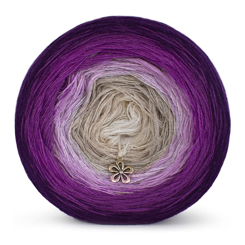 KOKONEK Merino 532 - Śliwka/ciemny cyklamen/ametyst/safari/jasny beż