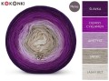 KOKONEK Merino 532 - Śliwka/ciemny cyklamen/ametyst/safari/jasny beż