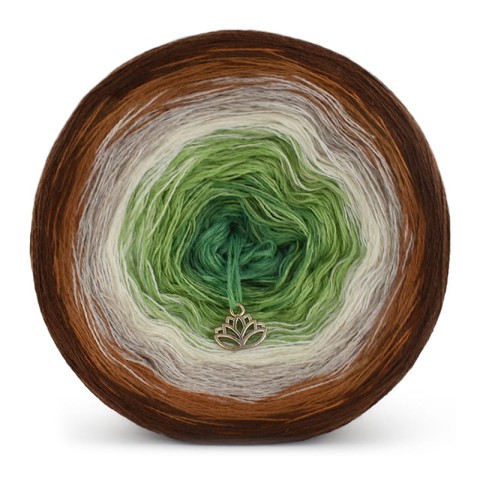 KOKONEK Merino 535 - Brąz/ciepły brąz/safari/krem/jasna zieleń/zieleń