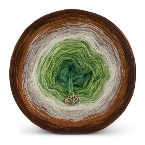 KOKONEK Merino 535 - Brąz/ciepły brąz/safari/krem/jasna zieleń/zieleń