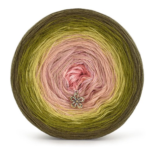 KOKONEK Merino 539 - Khaki/oliwka/limetka/łososiowy/morela