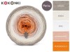 KOKONEK Merino 545 - Safari/krem/biel/łososiowy/pomarańcz