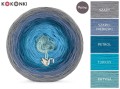 KOKONEK Merino 546 - Szary/szaroniebieski/petrol/turkus/patyna