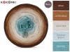 KOKONEK Merino 568 Brąz/ciemny beż/ciepły beż/jasny beż/lodowy błękit/patyna