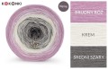 KOKONEK Merino 589 - Brudny róż/krem/średni szary