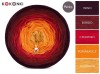 KOKONEK Merino 616 Wino/bordo/czerwień/pomarańcz/kurkuma