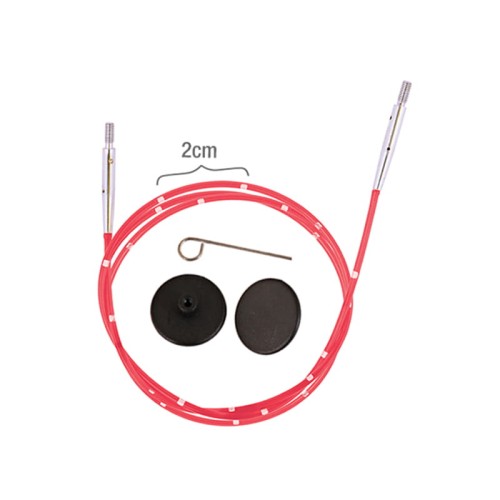 Wymienne żyłki do drutów KnitPro Smartstix 50 cm / czerwień / 42172