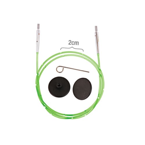 Wymienne żyłki do drutów KnitPro Smartstix 150 cm / neonowa zieleń / 42177